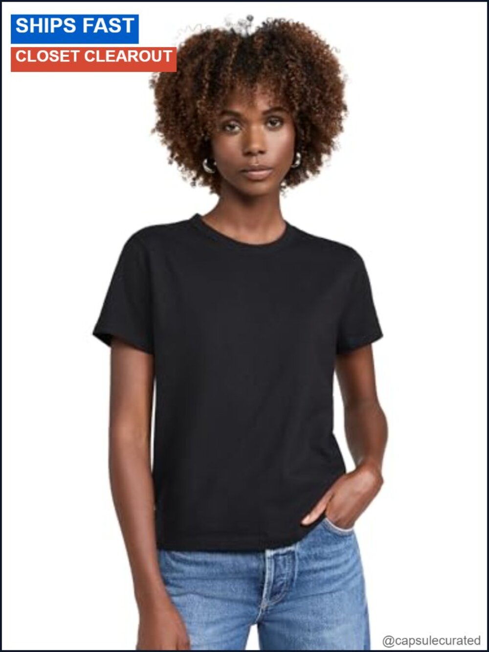 Perfect Crewneck Tee in Allday Jersey Lightweight Jersey Womens Top